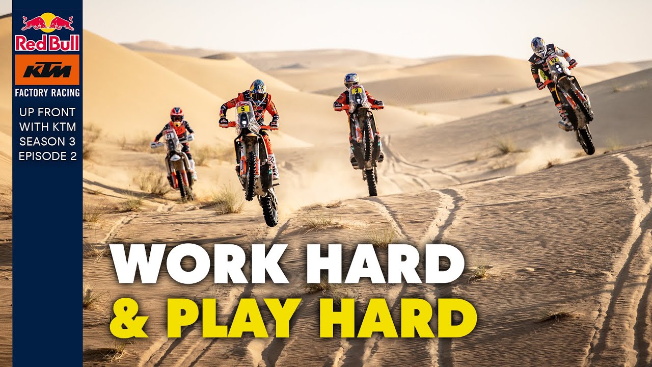 The Red Bull KTM Factory Racing team prepare for the Dakar Rally